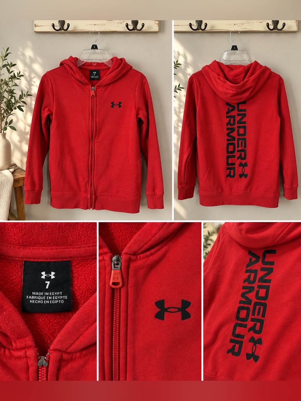 Under Armour Youth Full-Zip Hoodie – Size 7